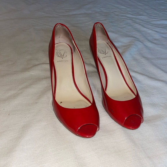 Red Vero Cuio Heels 8M - Picture 7 of 7